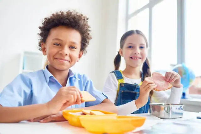 Children enjoying a healthy meal at Kidz In The Park